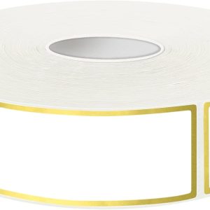 Gold-bordered handwritten label paper, waterproof and oil-proof, suitable for food containers, jars