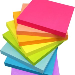 Sticky Notes 3x3 Inches,Bright Colors Self-Stick Pads, Easy to  for Home, Office, Notebook, 82 Sheets/pad