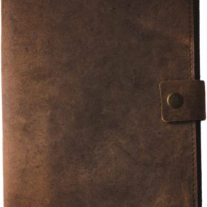 Refillable Leather Journal | Premium Lined A5 Notebook Cover | 200 Ruled Writing Pages | Card Holder Slot | Leather Bound Journals for Men & Women, Best Gift Travel Diary, Cool Planner