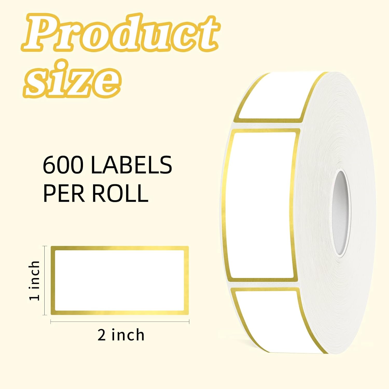 Gold-bordered handwritten label paper, waterproof and oil-proof, suitable for food containers, jars - Image 2