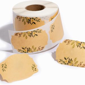 3"x2" floral handwritten label paper | Suitable for bottles, jars or gift decoration