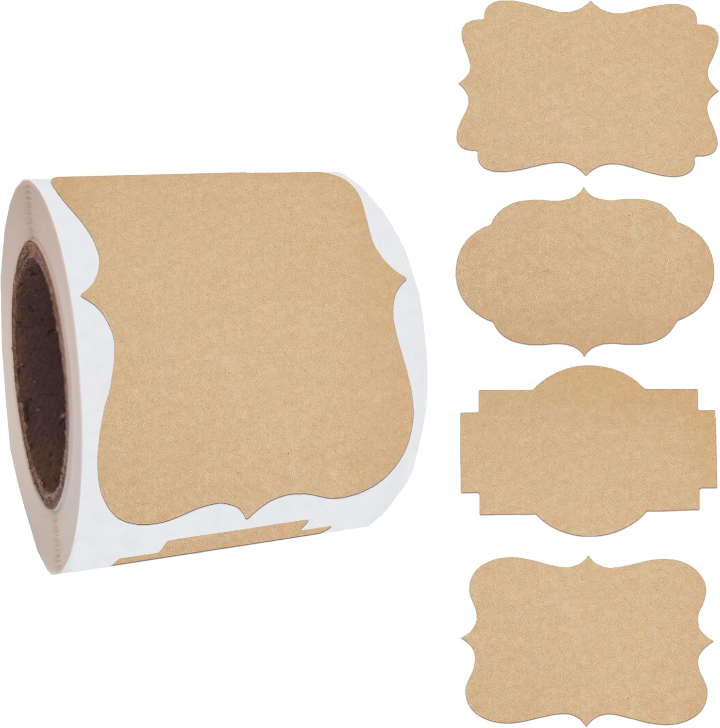 Kraft paper handwritten label stickers, suitable for essential oil bottles, jars or gift decoration