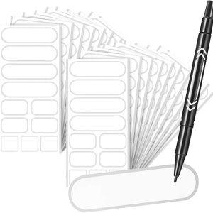 264 removable food handwritten label stickers, for food storage, home organization