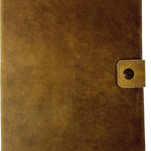 Refillable Leather Journal | Premium Lined A5 Notebook Cover | 200 Ruled Writing Pages | Card Holder Slot | Leather Bound Journals for Men & Women, Best Gift Travel Diary, Cool Planner